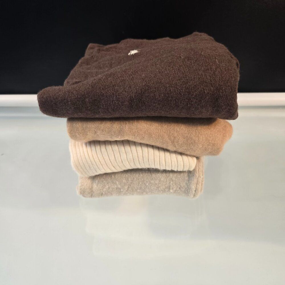 Crafters Cutters Cashmere Wool Sweaters Lot of 4 Repurpose Upcycle Recycle Flaws